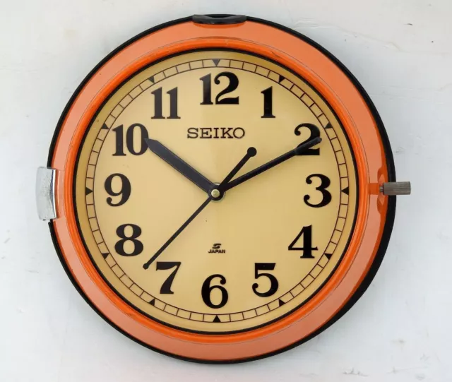 Vintage marítimo Seiko reloj de pared esclavo náutico industrial barco...