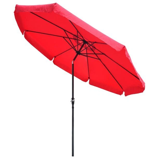 10ft Special Valance UV 30+ Metal Outdoor Patio Umbrella with Crank Tilt for Tab