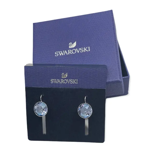 Swarovski Bella Blue earrings Rhodium plated