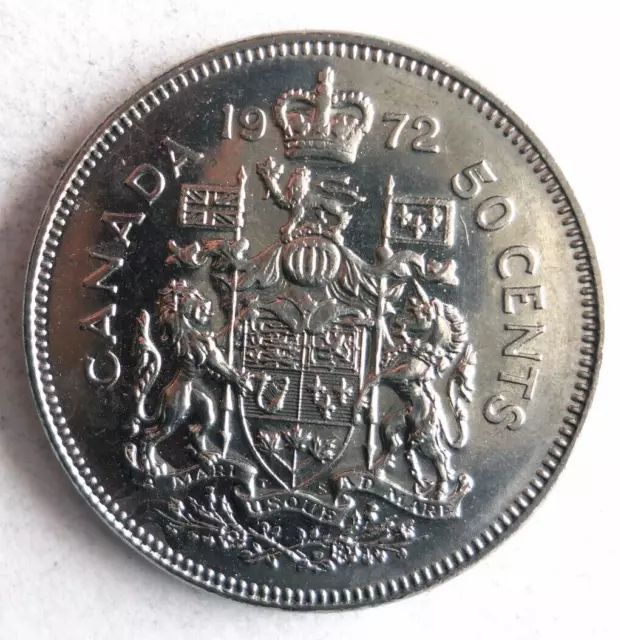 1972 CANADA 50 CENTS - PROOF LIKE- Excellent Coin - FREE SHIP - Bin #703