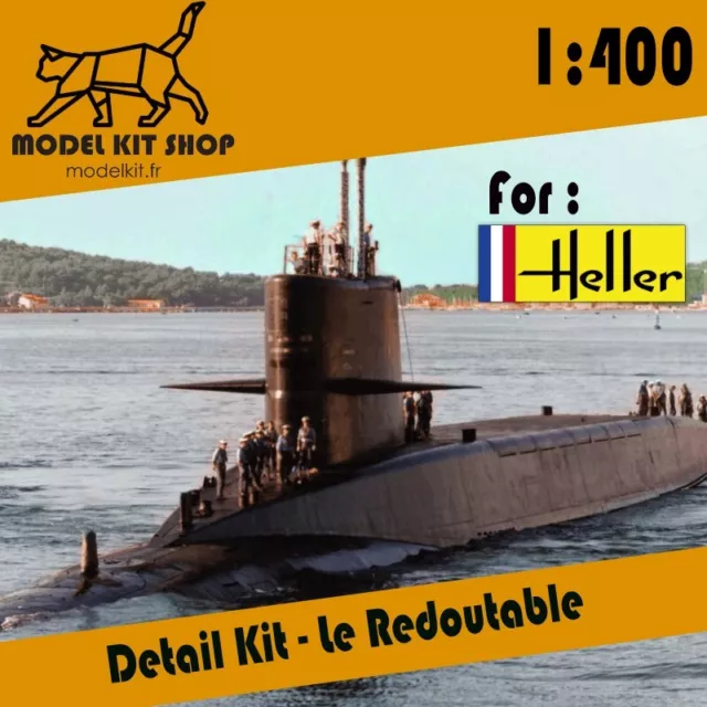 Kit de detaillage - Heller Le redoutable 1:400 by modelkit.fr