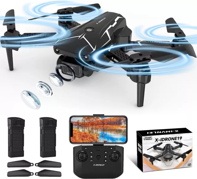 Drone 4K Double Caméra FPV Drone Pour Enfants Et Débutants Pliable