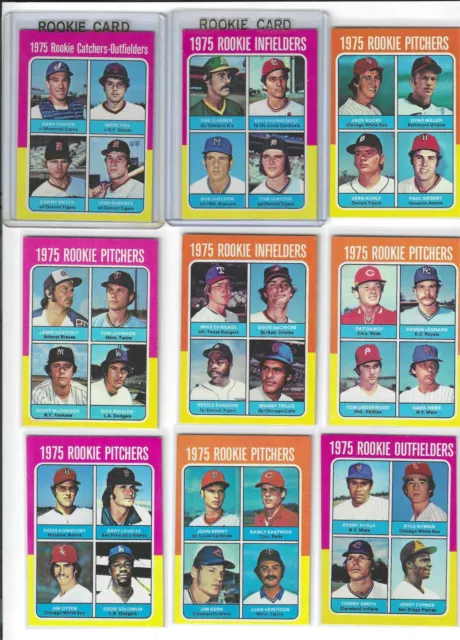 1975 Topps Rookies 620 Gary Carter 623 Keith Hernandez Nr/Mt Nm/Mt + 7 More