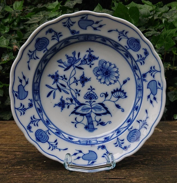 Vecchio Ernst Teichert Meissen Piastra Pranzo Piatto Zwiebelmuster Ø 25,0 CM