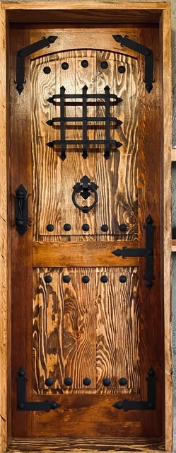 Rustic reclaimed lumber door solid wood castle winery   U choose dimensions/jamb
