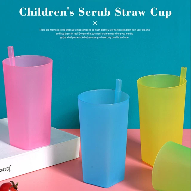 Kids Children Infant Baby Sip Cup with Built in Straw Toy New Mug Drink T5T4