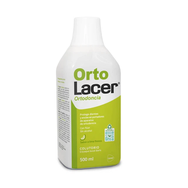 Hygiène Lacer unisex ORTOLACER bain de bouche au citron vert 500 ml