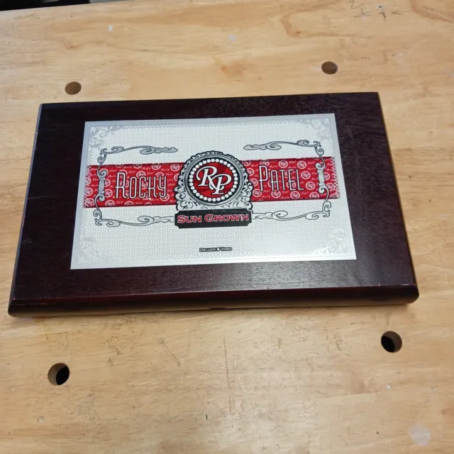 Cigar Box Wood Empty Rocky Patel Sun Grown Natural Hand Made Deluxe Toro