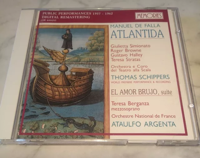 Falla 2 Nm Cd Atlantida  El Amor Brujo Schippers Berganza Ataulfo Argenta