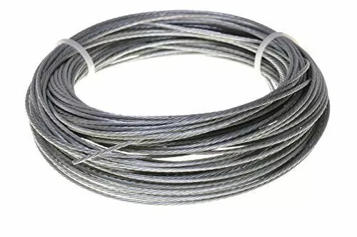 1-100 Mètres Câble de Traction en Acier Inoxydable 3mm 7x19 Doux MM Inox V4A A