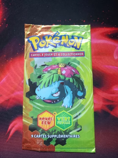 Pokemon Booster Vide/ Empty - Rouge Feu Vert Feuille - Clean Open - Fr
