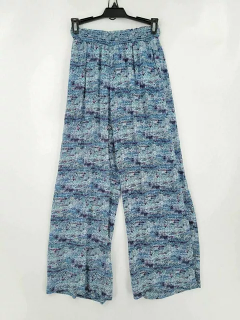 Willow & Clay Womens Small Multicolor Bootcut Elastic Stretch Open Knit Pants