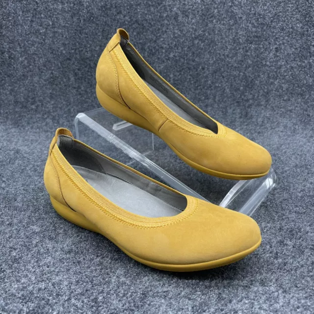 DANSKO KRISTEN SHOES Leather Ballet Flats in Yellow Size 39 24.99 PicClick