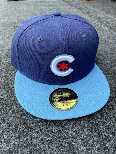 Chicago Cubs City Connect Cream Wordmark 59FIFTY Fitted Cap 8 = 25 in = 63.5 cm