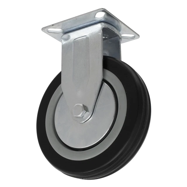 Sealey SCW1125FP Roulette Roue Fixé Plaque Ø125mm