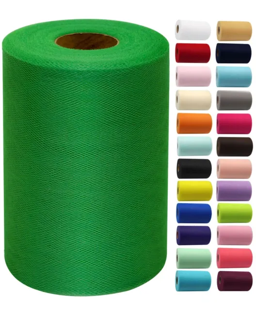 Rollos de tela de tul verde esmeralda de 6 pulgadas por 100 yardas (300 pies) carrete de tela...