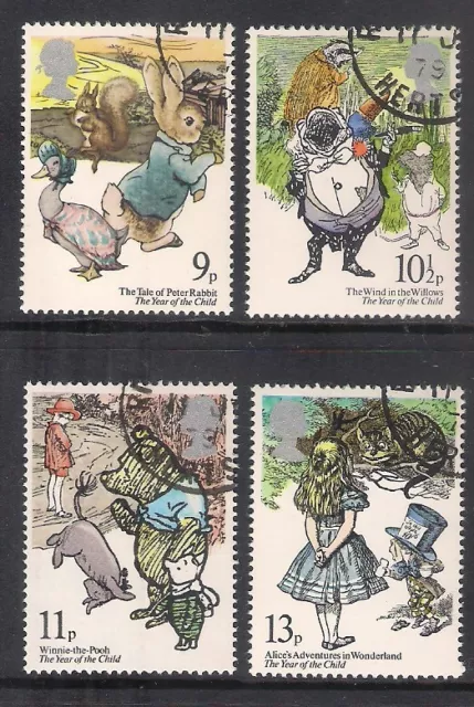 GB 1979 sg1091-94 Set d'arte libri per bambini Anno internazionale del bambino usato