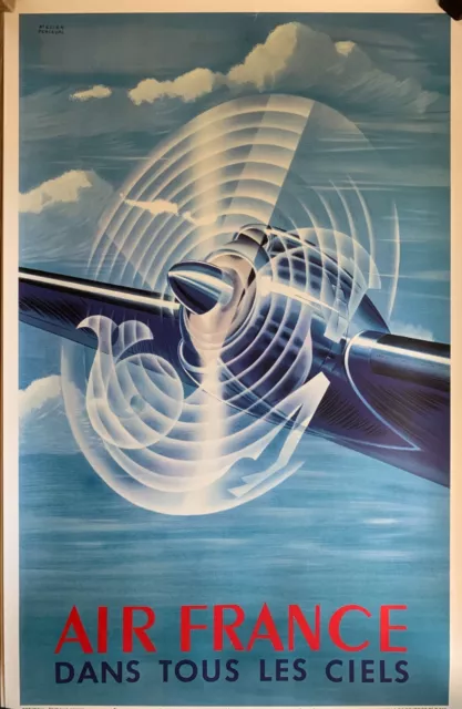 Affiche Ancienne RÉÉDITION Sérigraphie Originale Musée AIR FRANCE 1998.  No A 33