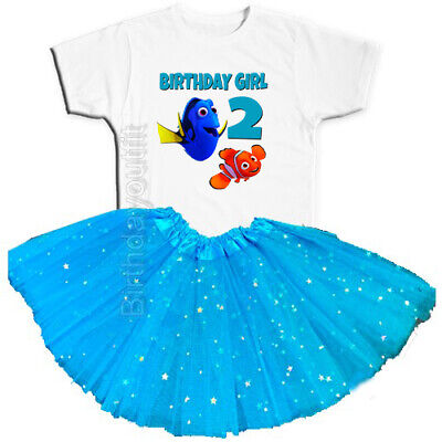 Dory and Nemo Party 2nd Birthday Tutu Outfit Personalized Name option