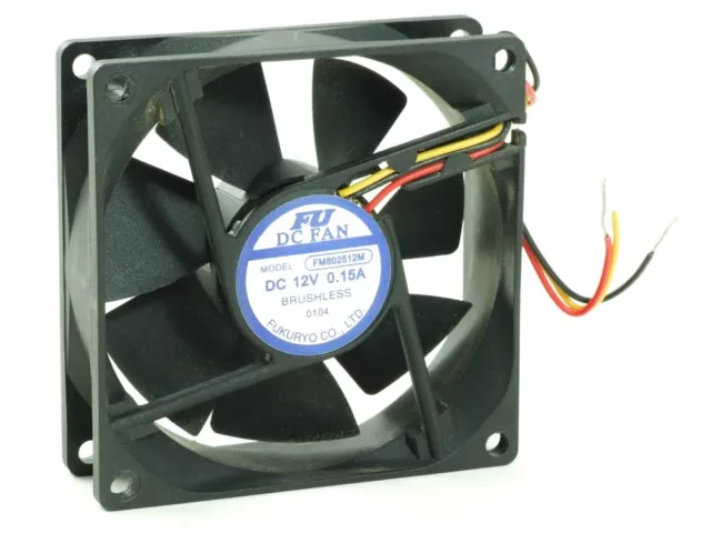 Fukuryo FM802512M 80x25mm Refrigeración Ordenador Ventilador PC 3-Wire DC12V