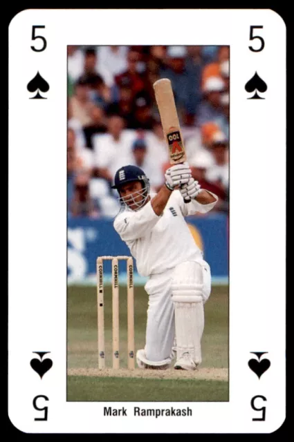 Cricket World Cup 99 (Playing Card) Five of Spades Mark Ramprakash England
