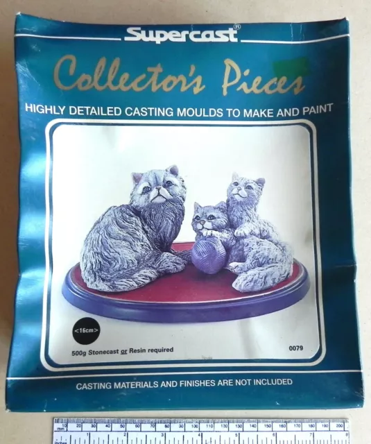Molde Supercast para Yeso Ref: 0079" chat avec chatons" 16 Cm. Bajo