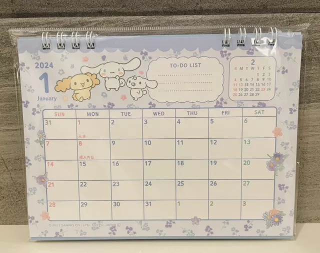 CINNAMOROLL DESK CALENDAR 2024 Sanrio Cinnamorollmade In Japan 75.35