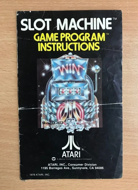 ATARI 2600 - SLOT MACHINE - Instruction Manual