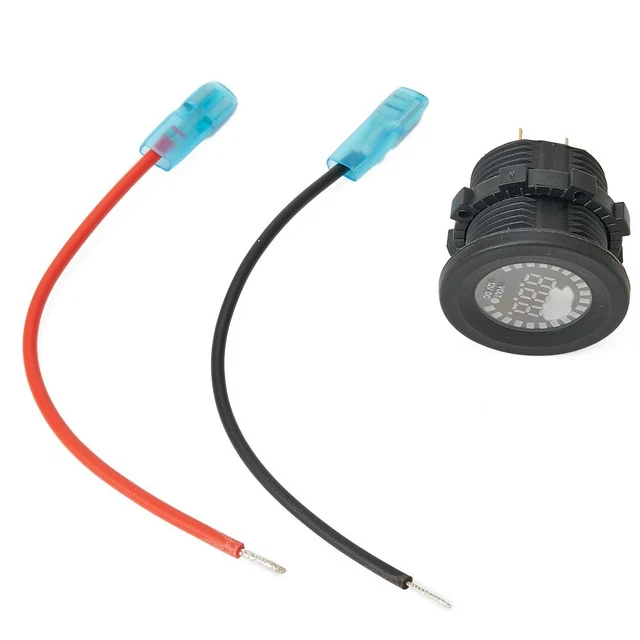 LED Voltmetro Pannello Display Digitale Moto Auto Nero IP65 RGB Durevole