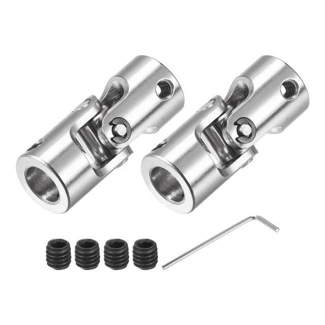 2pcs Rotating Cross Joint Shaft Clutch 6mm to 8mm Internal Length L35 x D14