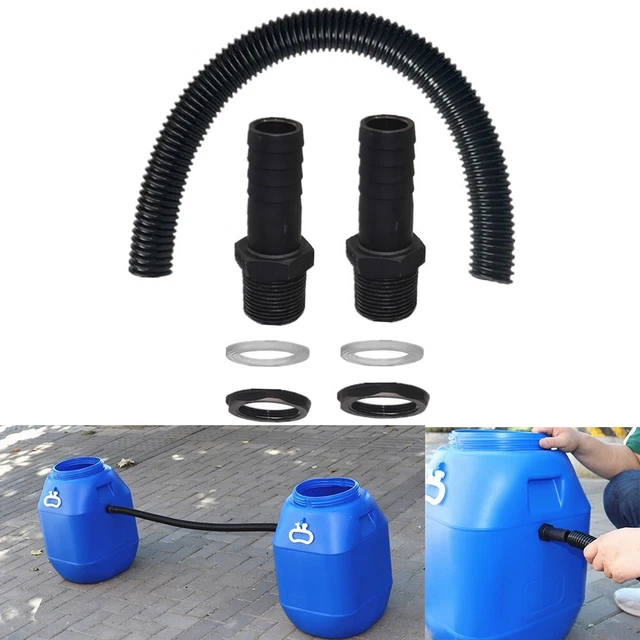 Kit Tubo Pioggia Set Collegamento Serbatoi Acqua Piovana - Connettori Per Cisterne, 40 Mm Raccolta Acqua Giardino
