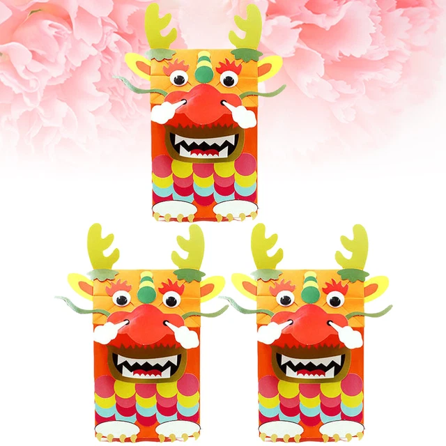 3 piezas kits de papel artesanal para niños taza de papel pintura taza de papel artesanía