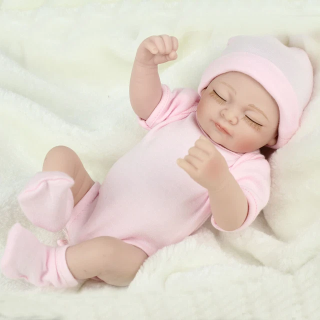 Reborn Baby Dolls Handmade Full Body Soft Vinyl Silicone Newborn Girl Doll Xmas