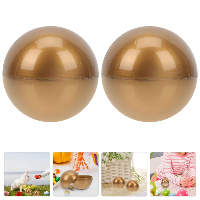 2 piezas bolas de lotería blancas de huevos de Pascua bolas de plástico para niños baile de graduación
