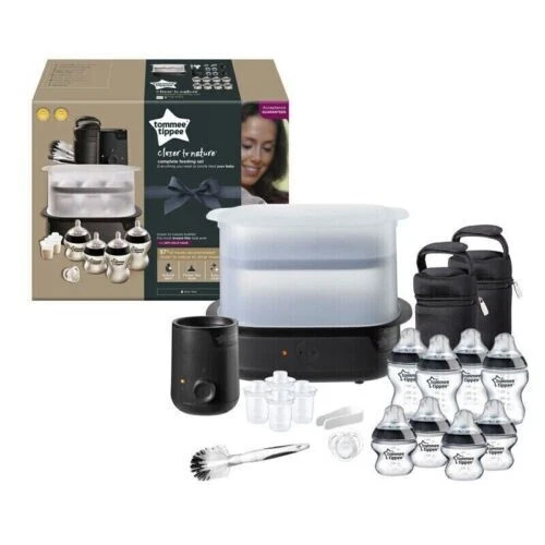 Tommee Tippee Closer to Nature komplettes Baby-, Kinderfütterungsset schwarz