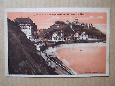 Cpa Granville (50) Le Normandy Hotel. The Casino And The Beach.