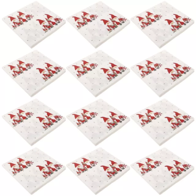 40 piezas servilletas de papel servilletas de papel de Navidad fiesta de vacaciones banquete desechable