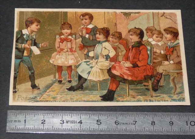 Chromo 1890-1900 Sans Marque Jeux D'enfants Poesie