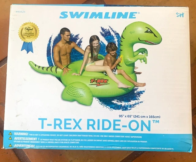 SWIMLINE T-REX DINOSAUR Giant Pool Inflatable Ride On Float Huge ...