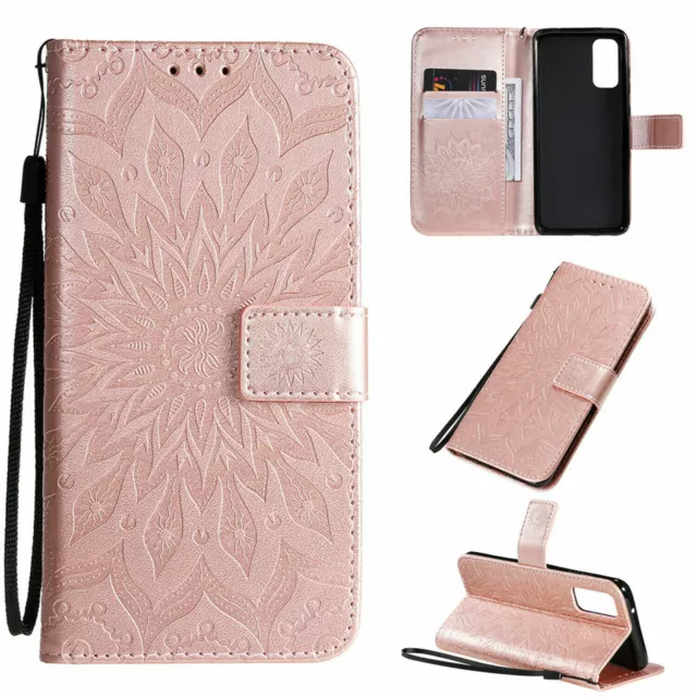 Magnetic Leather Wallet Case For iPhone 14 13 12 Pro MAX Flower Flip Card Cover