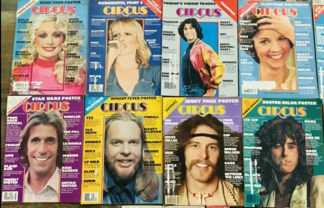 Vintage Music Magazines Trouser Press Circus Guitar Player Creem Rolling