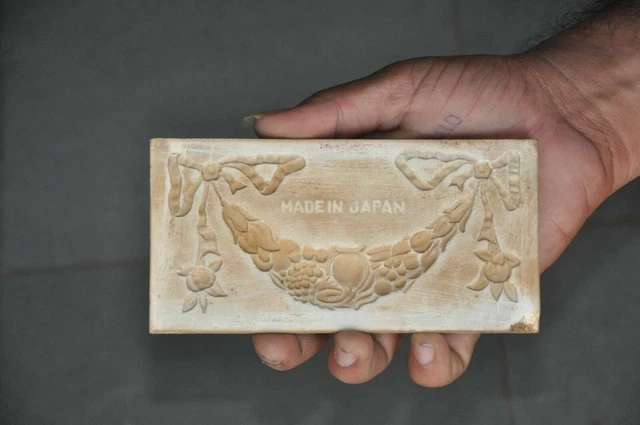 6 Pc Vintage Garland Design Majolica Art Nouveau Architecture Tiles,Japan 5