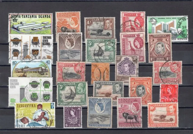 Collection / Kenya- Uganda - Tanganyika - 25 Beautiful All Different Stamps.