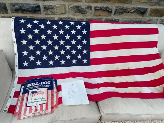 American Flag Flown Over The Us Capital Building 1971 With Coa