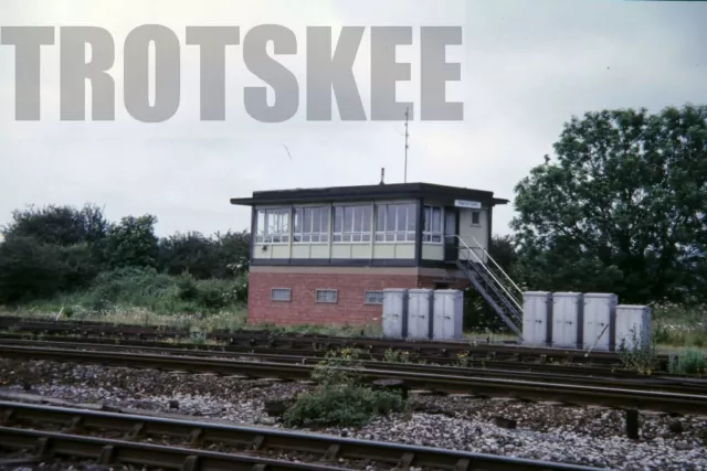 35mm Slide BR British Railways Scene View Stanton Gate Signal Box 1985 Original