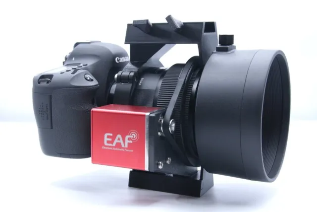 EAF Motoranbaukit mit Schelle, Schiene und Sucherschuh für Sigma Art 105mm Objek