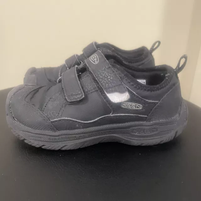 Keen Speed Hound Black Silver Toddler Boy Size 11 Slip On Hook Loop Sneaker Shoe