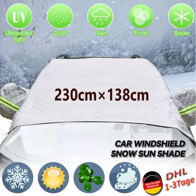 Auto Scheibenabdeckung Frontscheibe Sonne Frost Schnee Winter Schutz Cover XXL