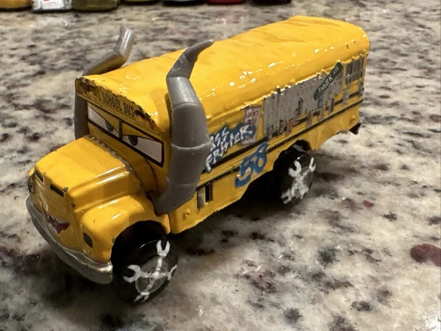 Disney Pixar Cars Die Cast Bus Deluxe Miss Fritter School Bus  Thunder Hollow