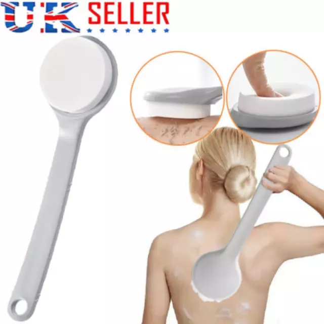 Body Bath Brush Back Scrubber Lotion Self Applicator Back Brush Long Handle UK